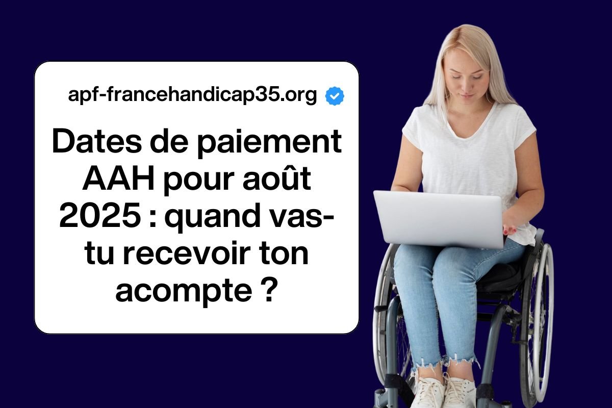 Dates de paiement AAH pour août 2025 : quand vas-tu recevoir ton acompte ?